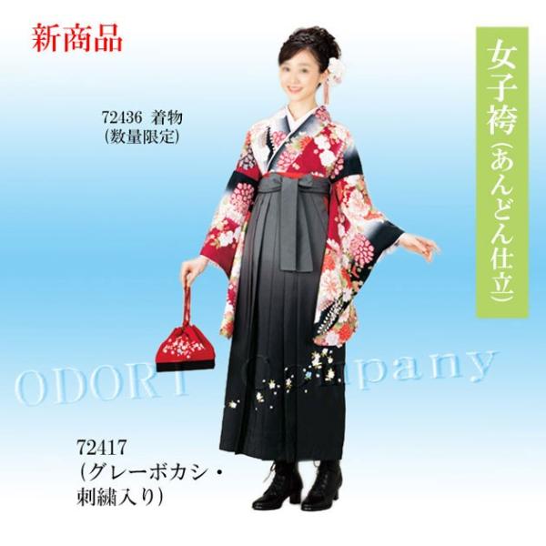女子袴 女性用 袴 刺繍入り卒業式 謝恩会 パーティー グレーボカシ はかま