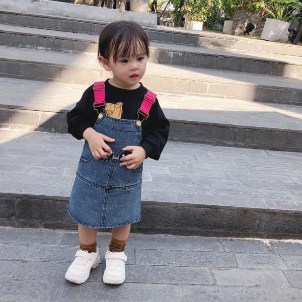 キッズオーバーオール 80cm 着画あり MAKE YOUR DAY サロペット オーバーオール 無地オーバーオール80