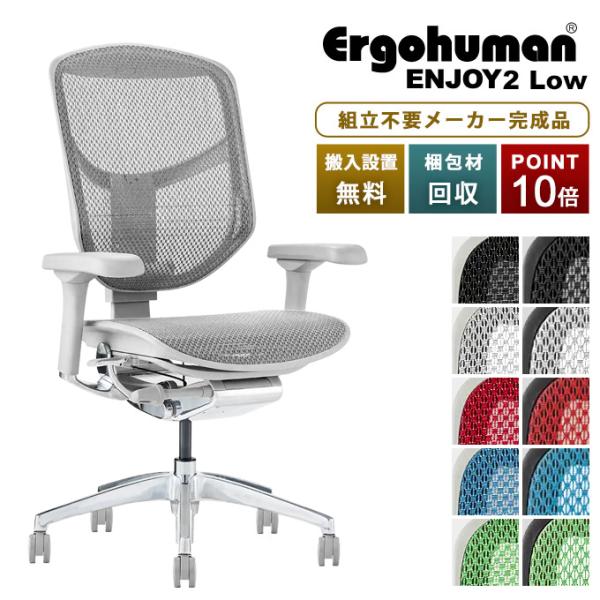 Q*送様 エルゴヒューマン エンジョイ enjoy エルゴヒューマン エンジョイ2 ランバーサポート付 ヘッドレスト