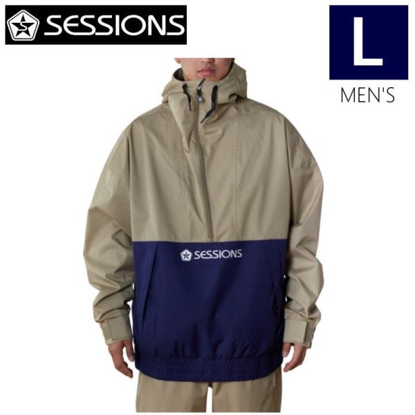 SESSIONS ○ MISSION 1/4 ZIP HOOD 2L+LINER BEIGE Lサイズ SESSIONS ○ MISSION 1/4 ZIP HOOD 2L+LINER BEIGE Lサイズ