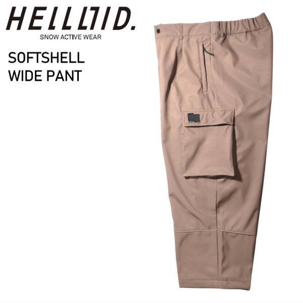 スノーボード　パンツSOFTSHELL WIDE PANTS ◎ HELLOID SOFTSHELL WIDE PANTS OLIVE ヘルロイド スノボウェア
