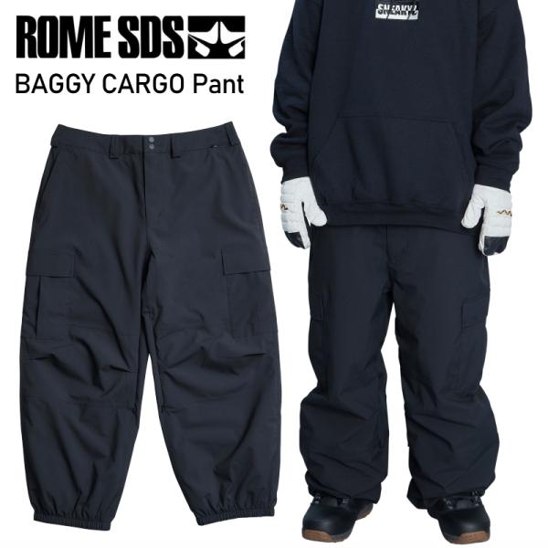 【momochan】ROME SDS ロームバギーカーゴパンツ ROME SDS ◎ 24-25 ROME SDS BAGGY CARGO PANT カラー:STRETCH BLACK