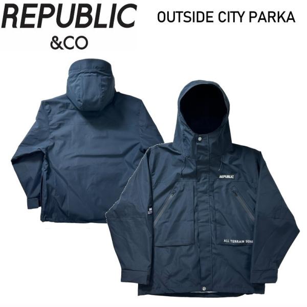 �� 25-26 REPUBLIC OUTSIDE CITY PARKA JACKET �J���[:BLACK ���p�u���b�N �X�m�{�E�F�A �����Y �X�m�[�{�[�h �A�E�g�T�C�h�V�e�B�W���P�b�g JKT ���{���K�i ���i�摜