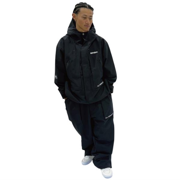 �� 25-26 REPUBLIC OUTSIDE CITY PARKA JACKET �J���[:BLACK ���p�u���b�N �X�m�{�E�F�A �����Y �X�m�[�{�[�h �A�E�g�T�C�h�V�e�B�W���P�b�g JKT ���{���K�i ���i�摜3