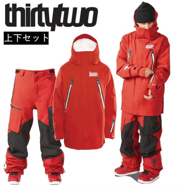 thirtytwo（サーティーツー） スノボウェア 上下セット スノーボード 