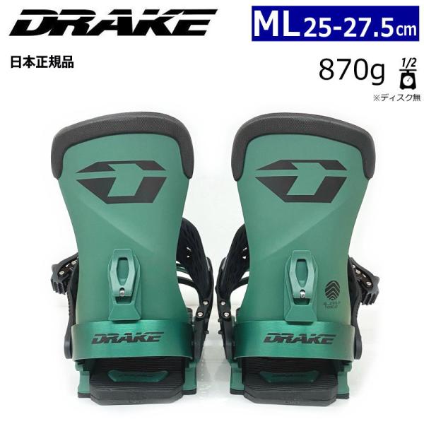 24-25 DRAKE RELOAD LTD �J���[:GREEN BLACK ML�T�C�Y  �h���C�N �����Y �X�m�[�{�[�h �o�C���f�B���O �^���� ���{���K�i ���i�摜