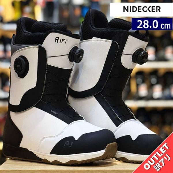 【アウトレット】メンズ スノーボードブーツ 25-26 NIDECKER RIFT NED カラー:BLACK WHITE 28cm ナイデッカー リフト 型落ち 日本正規品