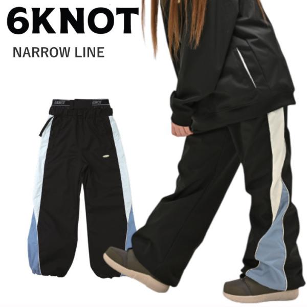 ◎ 24-25 6KNOT NARROW LINE PNT カラー:OFF BLACK 6K2408 シックス