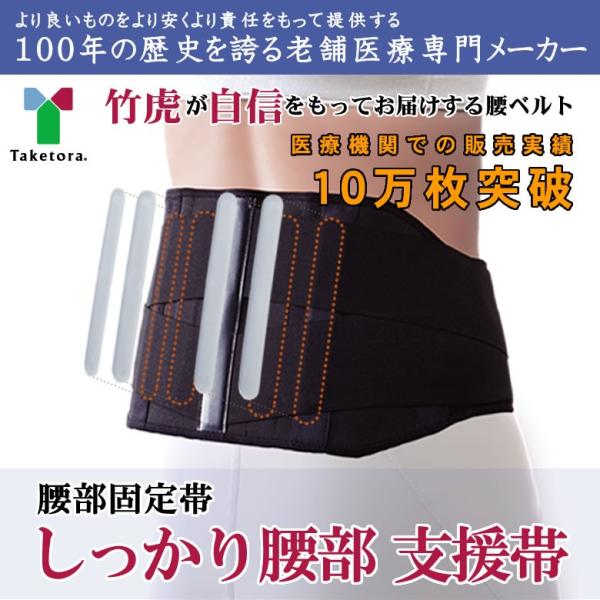 竹虎 しっかり腰部 支援帯 整形外科医もお勧めの腰痛ベルト メッシュ