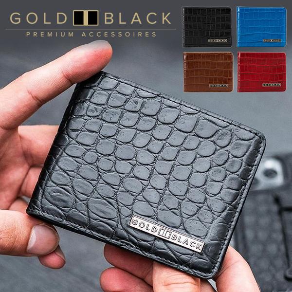 GOLDBLACK S[hubN z GM WALLET W[GEHbg CROCO NR G{XH ܂z Y jp z  GKg