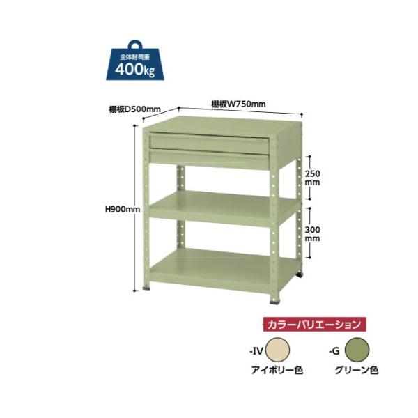 絶妙なデザイン短納期 のツールワゴン 幅75ｘ奥行50cm 固定式 浅型2段キャビネット付 シンプル 工具置き棚 部材置き棚 下段棚板皿型 送料無料 高品質 の