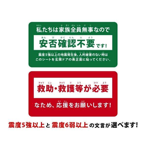 【サンプルご注文用】地震用 安否確認 マグネット 長方形タイプ 裏表式 両面マグネット 災害時に玄関ドアに貼ってお知らせ