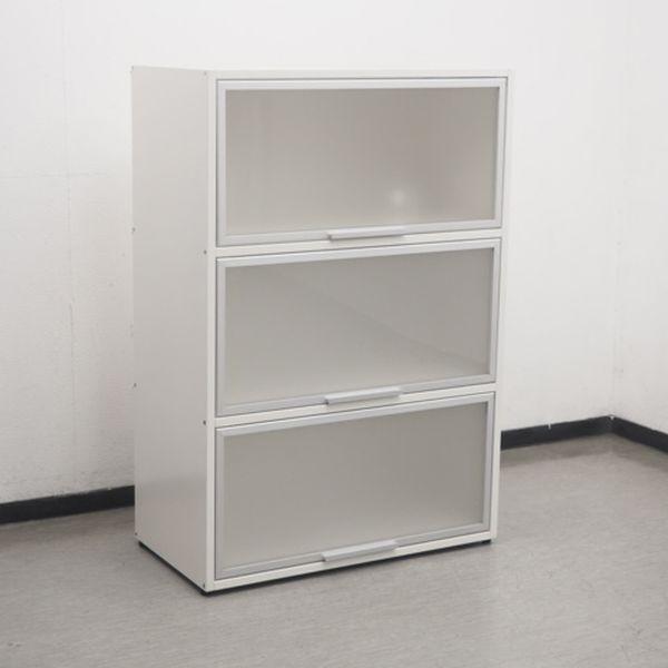 フラップドアキャビネット 3段 アクリル扉 鍵機能無 中古 Ce 2494a Ce 2494a オフィス家具fit 通販 Yahoo ショッピング