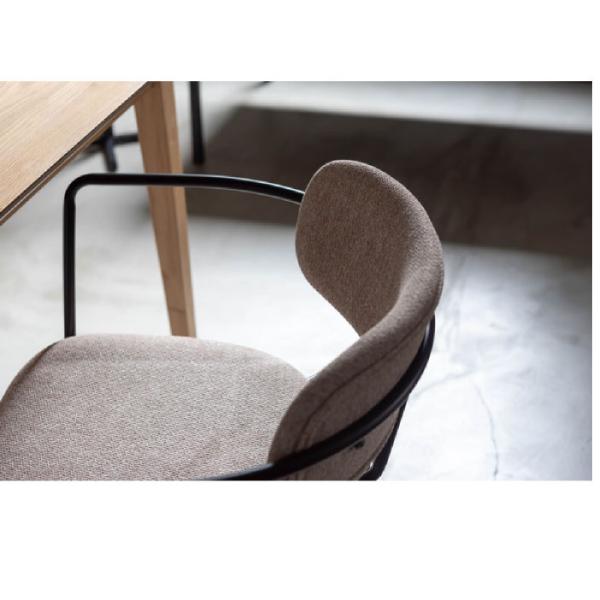 東谷 アームチェア ダイニングチェア ベージュ W60 D54 H74.5 SH47