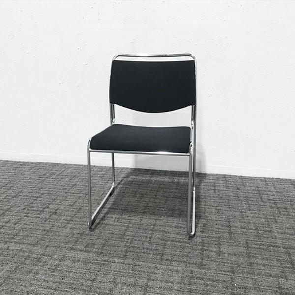 イトーキ（ITOKI） スタッキングチェア 肘無 ブラックT 中古 IS 