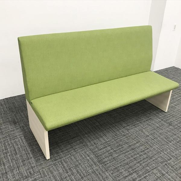 オカムラ 応接用ソファ 2人用 壁面用 グリーン 中古 RI-876502B  