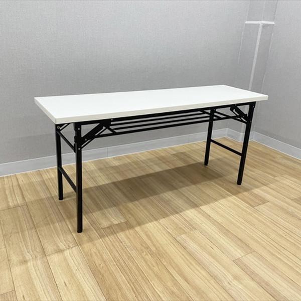 ■取り扱い番号TF-880080B■仕様メーカー : 井上金庫製品名 : 脚折式会議テーブル 棚付色素材 : アイボリー外寸 : 幅1500mm 奥行き450mm 高さ700mm ランク : Bランク■特徴スライド式天板:低圧メラミン樹脂化...