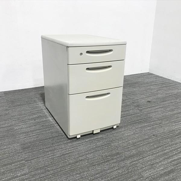 オカムラ（okamura） デスクワゴン インサイドワゴン 3段 グレー 中古