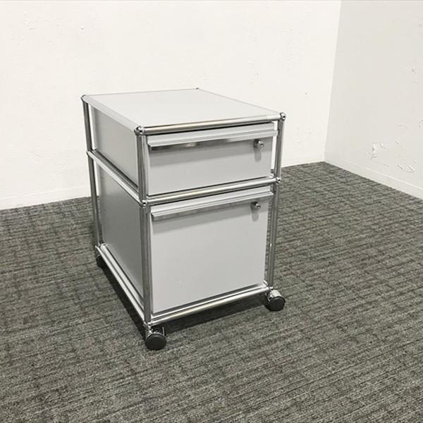 USM USMハラー インサイドワゴン 2段 Haller マットシルバー 中古 WI