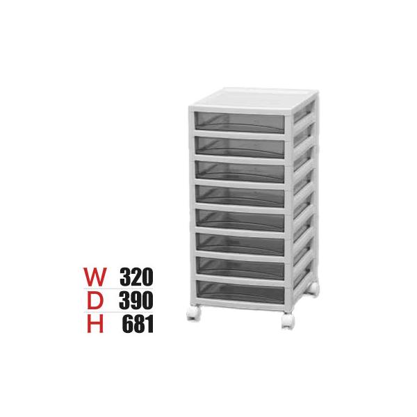 他サイト： オフィスチェスト キャスター付き 超浅型8段 書類 整理ケース 収納 オフィス 事務所 オフィスチェスト 収納棚の商品画像