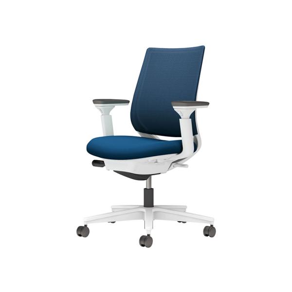 未使用)ホワイトオフィスチェア 調整可能 officecom_ky-c04-w130mw