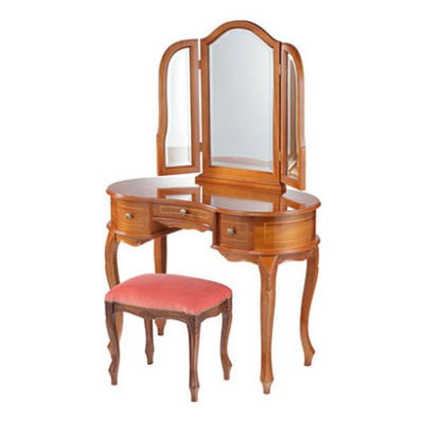 【美品】イタリア 家具 ヴェローナクラシックドレッサー&スツール 猫脚 MUSTBUY ヴェローナクラシック 猫脚象嵌ドレッサー&スツール イタリア