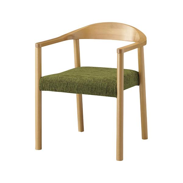 QUON アームチェア ラウンジチェア 肘付イス 木製① QUON(クオン) エレジー 布地 ダイニングチェア スタッキングチェア