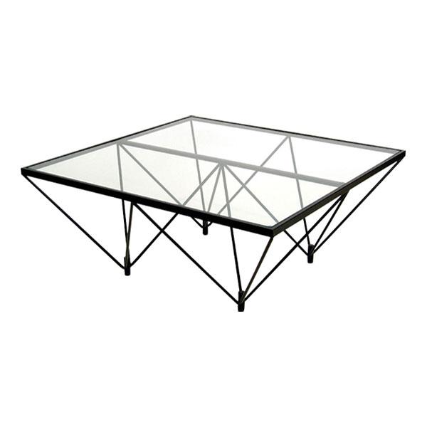 ルネセイコウ ガラステーブル 幅800×奥行800×高さ350mm 強化