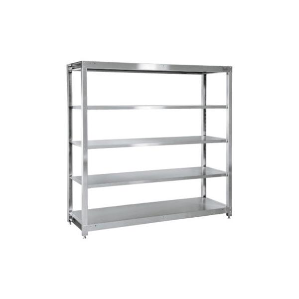 新品　ステンレス製棚　壁固定式　5個 サカエ ステンレスラック 固定式 5段 耐荷重250kg/段 SUS430 幅1800
