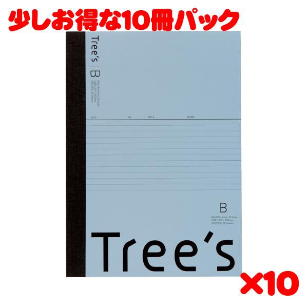 ���{�m�[�g �X�^���_�[�h�m�[�g Tree's B5�T�C�Y B�r50�� �u���[�O���[ UTR5BGR 10���p�b�N