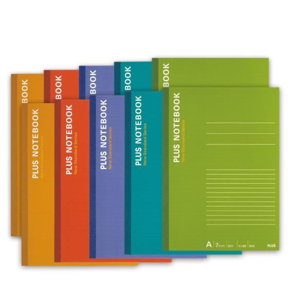 PLUS（プラス） ノート カラーアソート A4 A罫 40枚 5色 10冊パック NO
