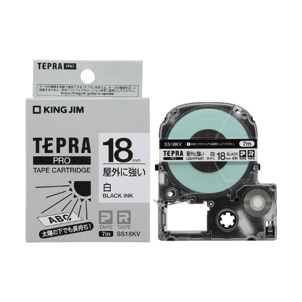 �L���O�W����KING JIM���e�v���uPRO�v�e�[�v�J�[�g���b�W ���O�ɋ������x�� ���^������ SS18KV 18mm�� 7m