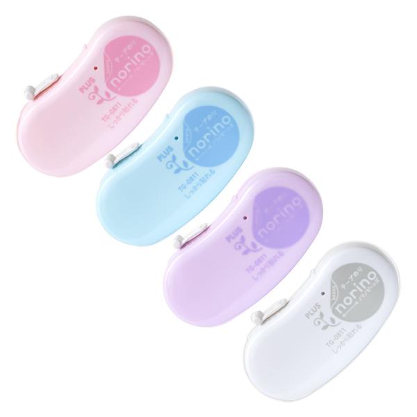 他サイト： プラス PLUS テープのり ノリノビーンズ しっかり貼れる ペールアソート 3+1個 TG-0811-4 54-420の商品画像