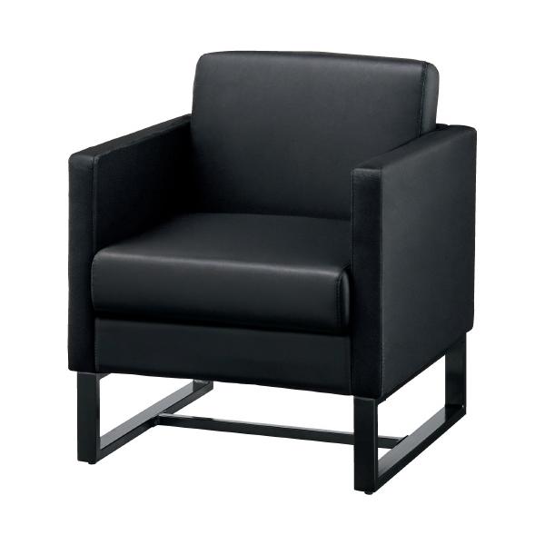 メーカー直送商品【送料無料！】アールエフヤマカワ 応接チェア GZSSF-L1PBK ブラック 1人掛 889355