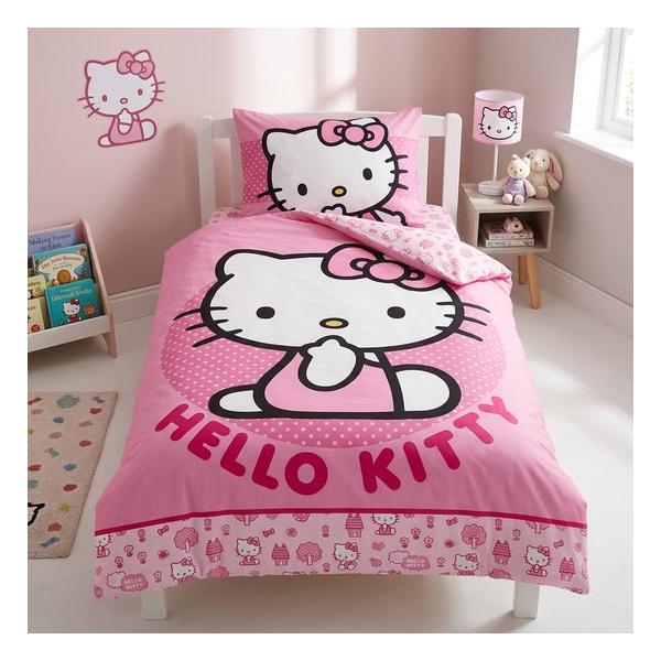 Hello Kitty ハローキティキティちゃん 掛け布団カバー + 枕カバー セット シングルサイズ