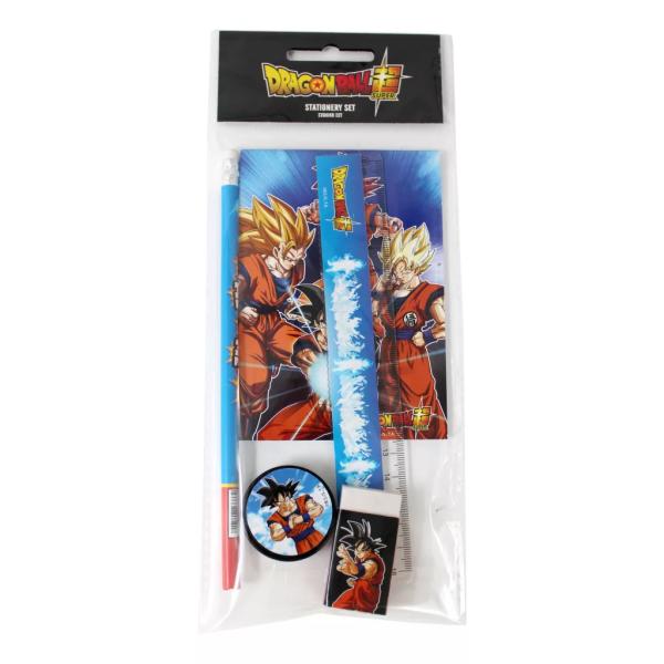 ドラゴンボール スーパー　超　文房具セット　文具セット　5点セット　鉛筆　鉛筆削り　消しゴム　定規　メモ　