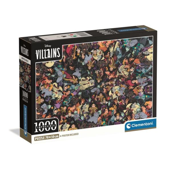 ディズニーヴィランズ DISNEY　VILLAINS　ジグソーパズル　パズル　1000ピース 　70cm x 50cm 　ポスター付き　高難度　インポッシブルパズル