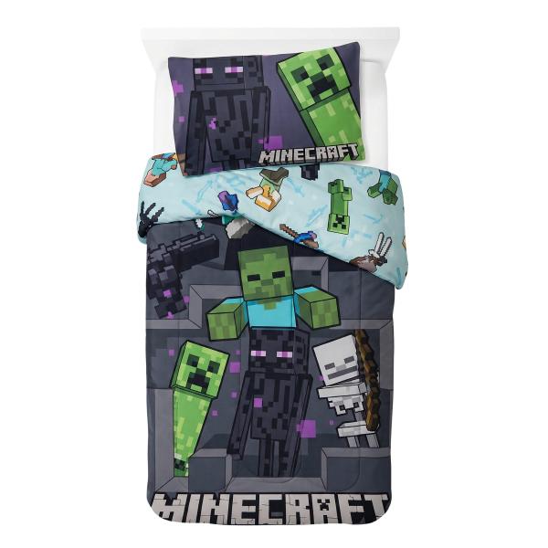 マインクラフト　MINECRAFT　マイクラ 掛け布団カバー+枕カバー シングルサイズ ベッドカバー