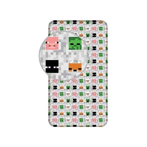 マインクラフト　MINECRAFT　マイクラ クリーパー エンダーマン アイコン シングル ボックスシーツ Fitted sheet