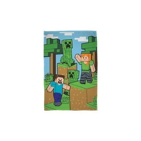 マインクラフト Minecraft マイクラ　クリーパー　TNT　フリース ブランケット 毛布 ひざ掛け　ハーフケット 　お昼寝毛布　100cm x 150cm