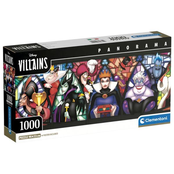 Clementoni ディズニー ヴィランズ ジグソーパズル パズル 1000ピース 98cm x 33cm ポスター付き
