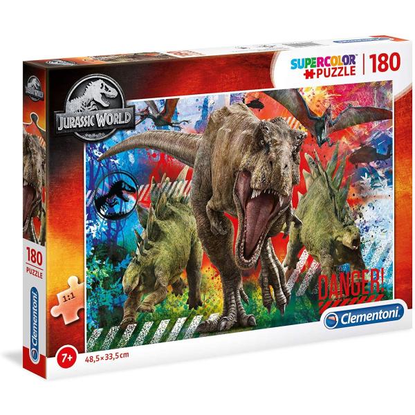 ジュラシックワールド　 JURASSIC WORLD 恐竜 T-REX ラプトル ジグソーパズル パズル 180ピース 48.5cm x 33.5cm