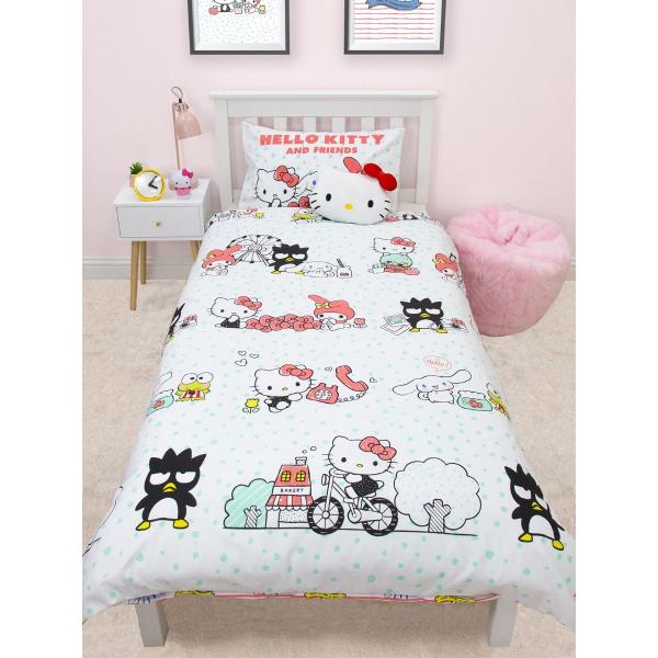 Hello Kitty ハローキティ 掛け布団カバー + 枕カバー セット シングルサイズ