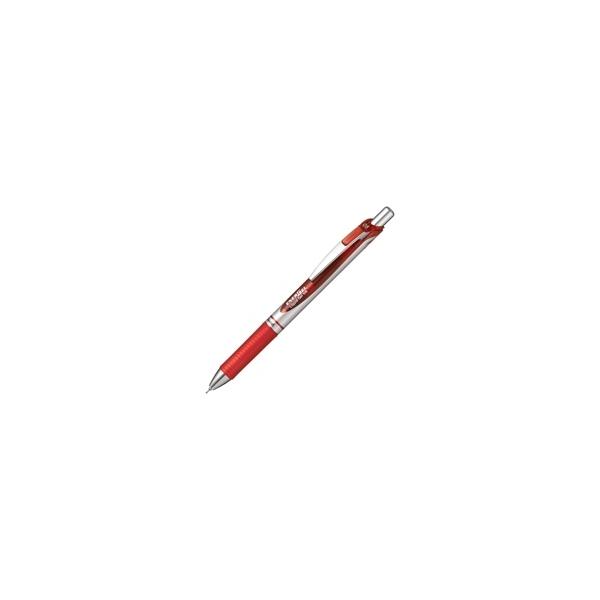 ぺんてる / エナージェル 0.5mm BLN75Z-B シルバー/赤 / ゲルインクボールペン / p354775
