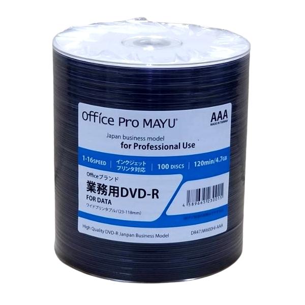 DVD-R　業務用　Officeブランド　16倍速　ワイド　1200枚  (DR47JW600HI-AAA)