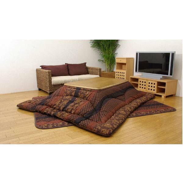 こたつ布団　日本製　万葉 245cm×205cm 代引不可』イケヒコ 万葉 こたつ厚掛け・敷布団セット 205×245cm