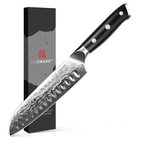 【新品】三徳包丁 ダマスカス包丁 180mm 67層 VG10 万能 KEEMAKE 包丁 三徳包丁 ダマスカス包丁 180mm 67層 VG10 ステンレス