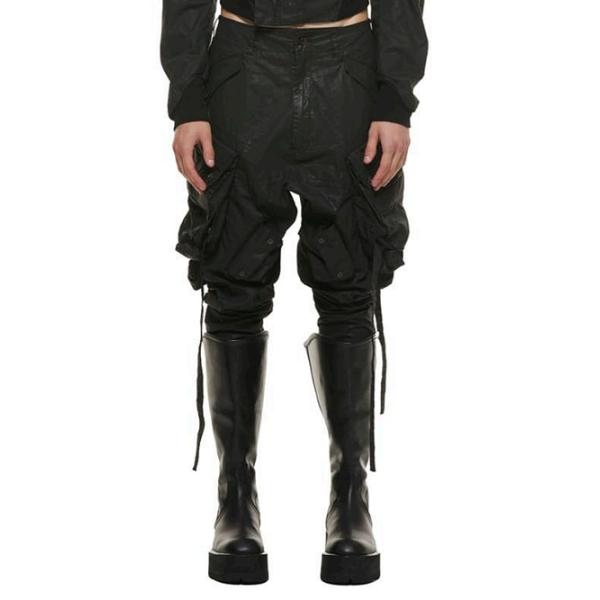 JULIUS SALE30%OFF/JULIUS・ユリウス/COATED CLOTH TROUSERS17/BLACK