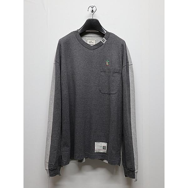 Maison MIHARA YASUHIRO・COMBINED LONG SLEEVES TEE/CHARCOAL
