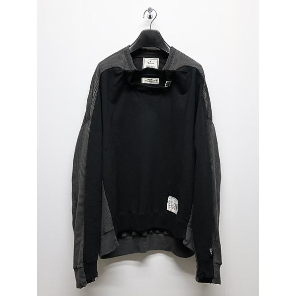 Maison MIHARA YASUHIRO・メゾン ミハラヤスヒロ/THERMAL PO COMBINED SWEAT PO/BLACK